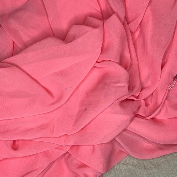 NWT JJs House Watermelon One Shoulder Long Lace Chiffon Bridesmaid‎ Dress US10 - Picture 11 of 14